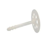 Ancoras de isolamento de parede de plástico branco resistentes ao calor PE/PP Várias opções de comprimento