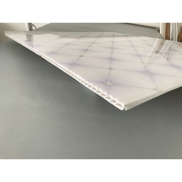 Easy Install / Clean PVC Ceiling Boards 7mm Thickness Shining Purple Design