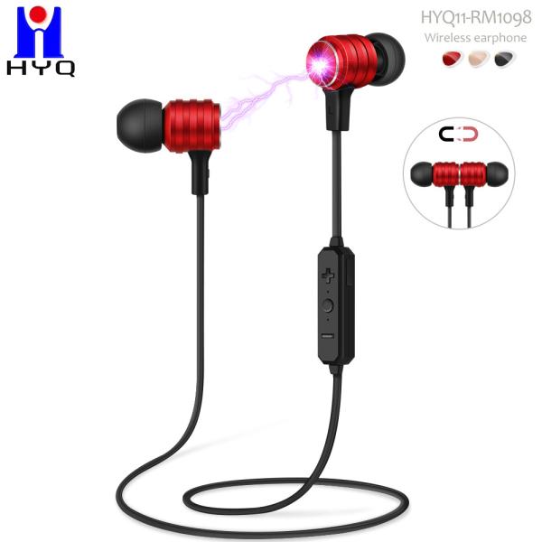 Neckband Wireless Stereo Earphone With Magnetic Bluetooth Headset Sports In - Ear Earbuds
