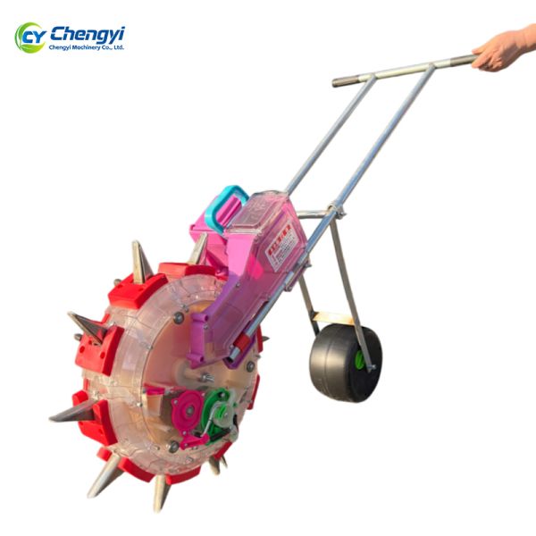 Premium Manual Seeder Machine with Rust-resistant Coating Adjustable Seeding Depth and Density Ergonomic Non-slip Handle