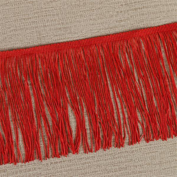 Fluorescent color custom design OEM rayon fringes trimming for garment clothes decoration