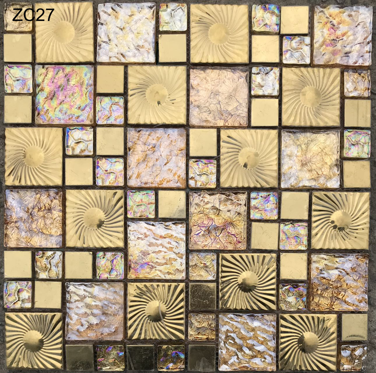 Wear-resistant and Firebrick Luxury Glass and Metal Wall Swimming Pool Mosaics For Renovation and Project