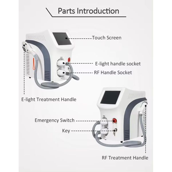 IPL OPT E-light Laser Hair Removal Permanent Machine 480nm 530nm 640nm