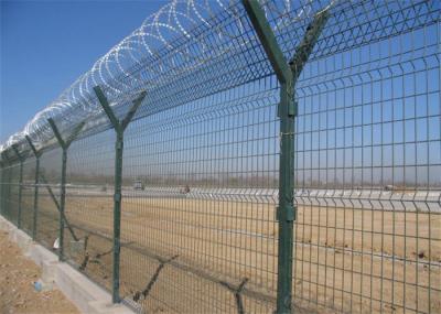 Anti Climb Razor Wire Mesh HDG PVC Coated Airport Perimeter Fence