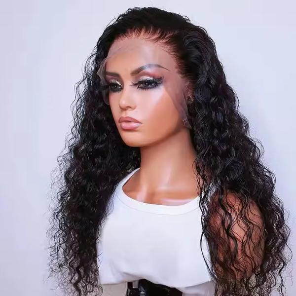 Deep Water Wave Lace Front Human Hair Wigs Pre Plucked  Human Hair Wig