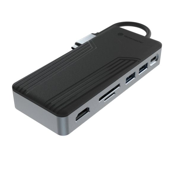 Aluminum USB C Hub 9 In 1 Type C Docking Station With SSD Enclosure Multifunctional