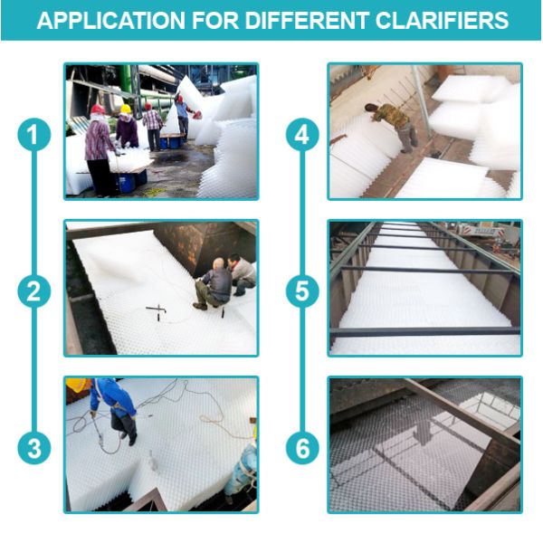 PVC 100% de Vierge de médias de lamelle de tube de colon de traitement de l'eau pp Mateial