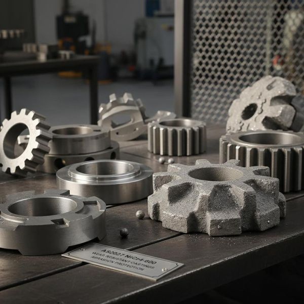 AS2027 NiCr4-600 Wear Resistant Castings with CT13 Size Tolerance and Shot Blasting Surface Treatment for Abrasion Protection