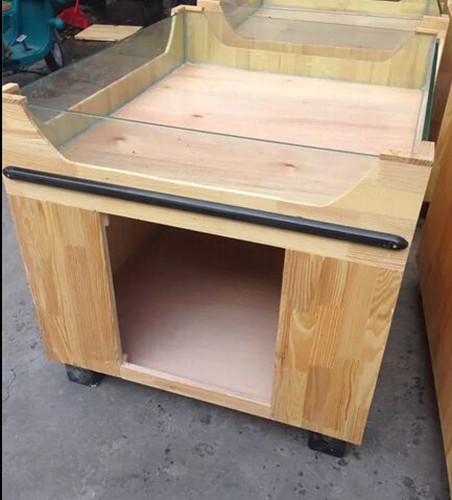 Customized Supermarket Stand Wood Storage Display Shelving Units / Wood Shelving Units