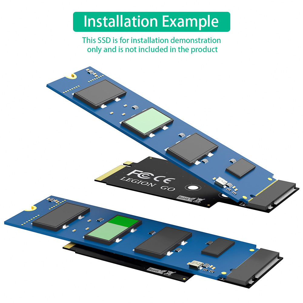 NGFF M.2 Key-M PCI-E 4.0 M2 NVME SSD конвертер адаптерная карта для Lenovo Legion Go ручной конверсии