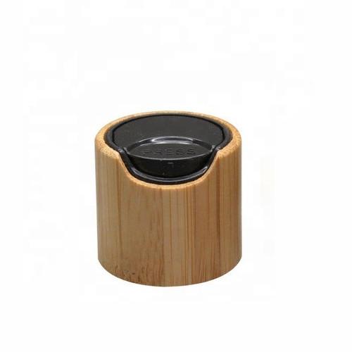 Bamboo Disc Top Consmetic bamboo disc top caps lids covers for cosmetic bottles