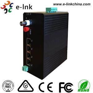 Convertisseur industriel 4 10/100M Ethernet de médias de fibre d'Ethernet visuel