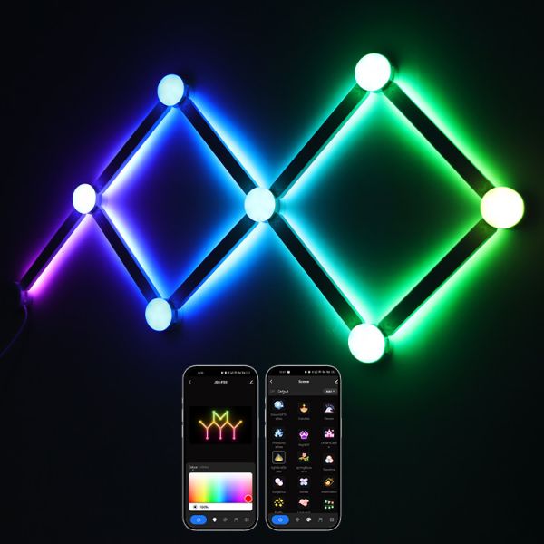 Surface Mounted Smart Wall Light RGB LED 240x21mm White Shade USB Power Source WIFI App Control DC 5V 2A Voltage Input