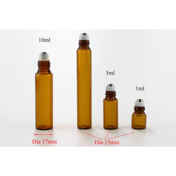 Eco - Friendly Essential Oil Glass Bottle , Refillable Roller Bottle Sightly Massage Effect