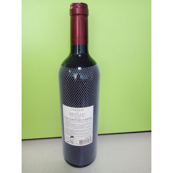 La botella protectora blanca del licor de la malla del PE envuelve el polietileno suave reutilizable de 80 mallas