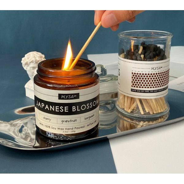 Personalized Printing Gold Foil PVC Label Sticker Logo Label For Candle Jar