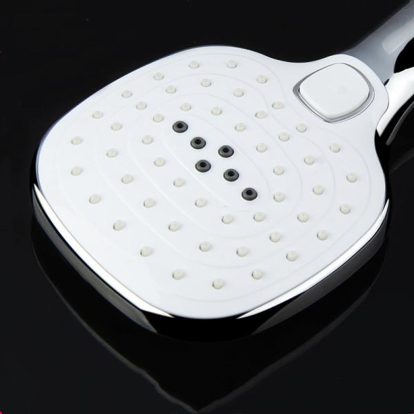 Bathroom Square Handheld Plastic 3-Function Rain Hand Shower Head