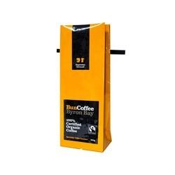 100% Organic Espresso Coffee Stand Up Pouch 250g Flat Bottom Bag With Valve