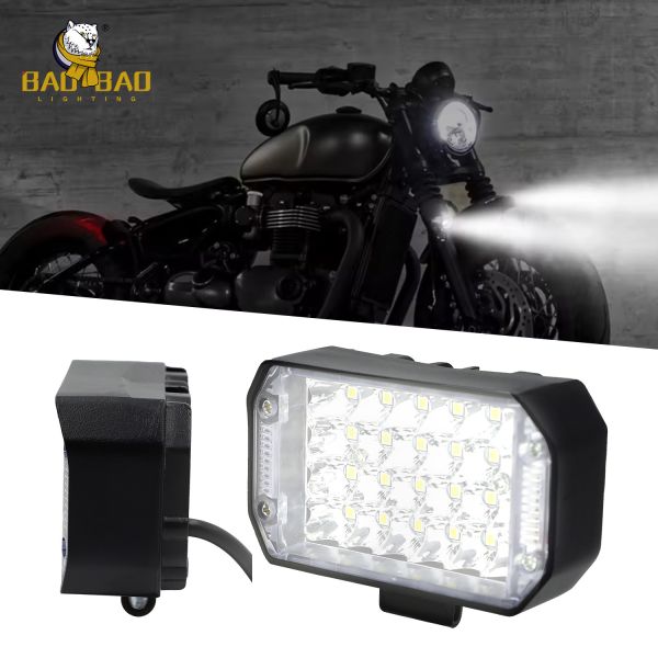 Aluminum White Yellow Flash Color 30V Motorcycle Universal Headlights