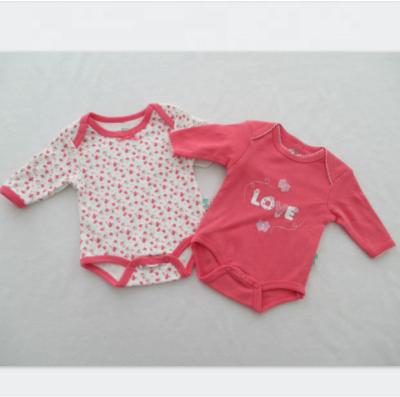 Cotton Cute Interlock Baby Body Sets Baby Footed Rompers All Over Print Solid Color Fabric