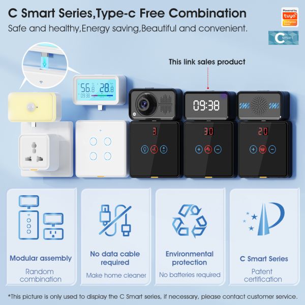 Tuya ZigBee Gateway with Time Display, Multi-Mode Smart Hub for Bluetooth Mesh, Alexa, Google Home, and Wireless Bridge Connectivity