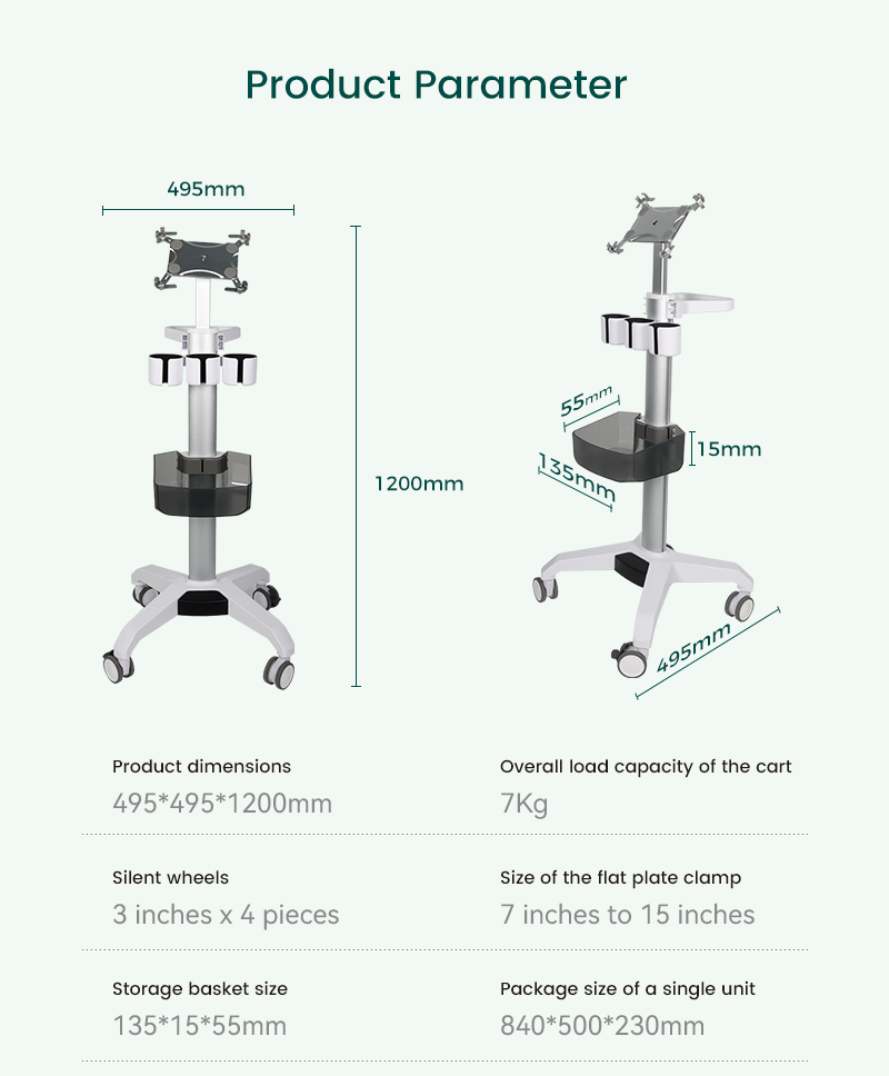 Yonker Medical Trolley Cart Hospital Tablet Medical Trolley Medical Ultrasound Trolley Cart