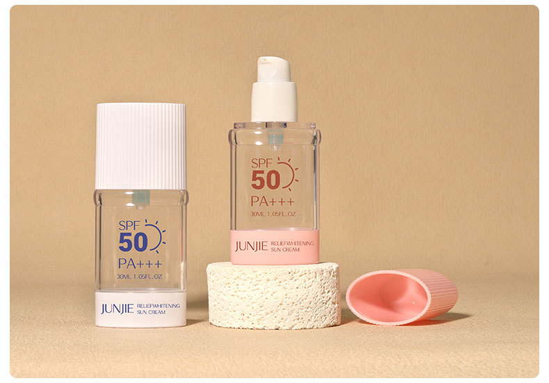Factory Wholesale Custom Logo 30ml Oval AS Plastic Airless Lotion Pump Bottle Empty Sunscreen Cream Cosmetic Packaging OEM ODM