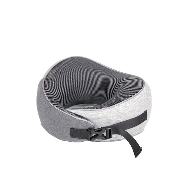 500TC U-Shape Memory Foam Neck Support Pillow with Pocket and 100% Cotton Pillowcase