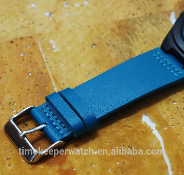 colorful wood watches , sky blue color fashion man watches , custom your own logo