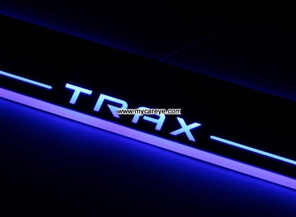 Holden Trax Car accessory stainless steel scuff plate door sill plate lights LED