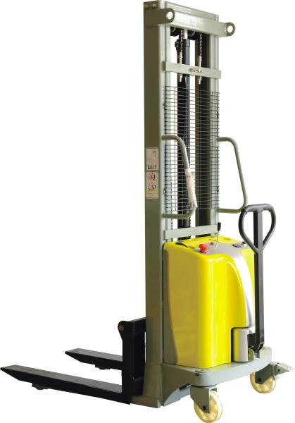 Double Mast Semi Electric Stacker For Warehouse 1000kg 2500mm Convenient Maintenance