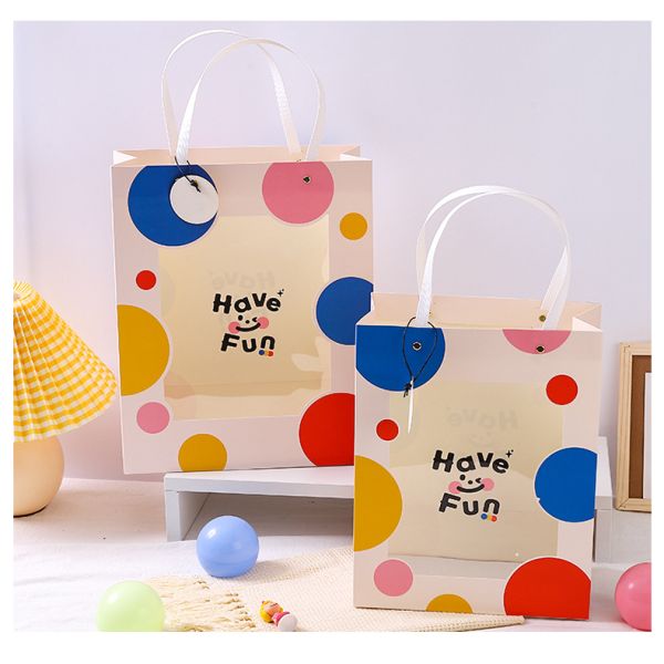 Clothing Shopping Gift Paper Bag With Flat Handle Printing Customize Logo