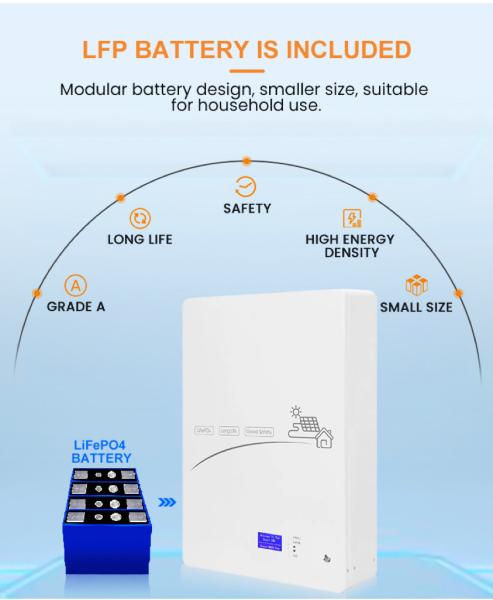 Sistema de armazenamento de energia solar certificado CE/ROHS/UN38.3/MSDS/DGC com taxa de descarga de 90%