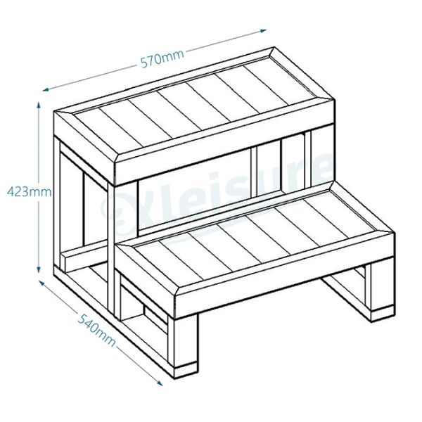 Стандартный спа Дурастеп ии шагов джакузи джакузи шагает безуходный