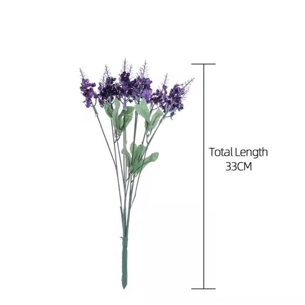 2025 Artificial Lavender Flower Bouquet 10 Heads Artificial Silk Lavender Bushes Flowers for Wedding Home Outdoor Decoration