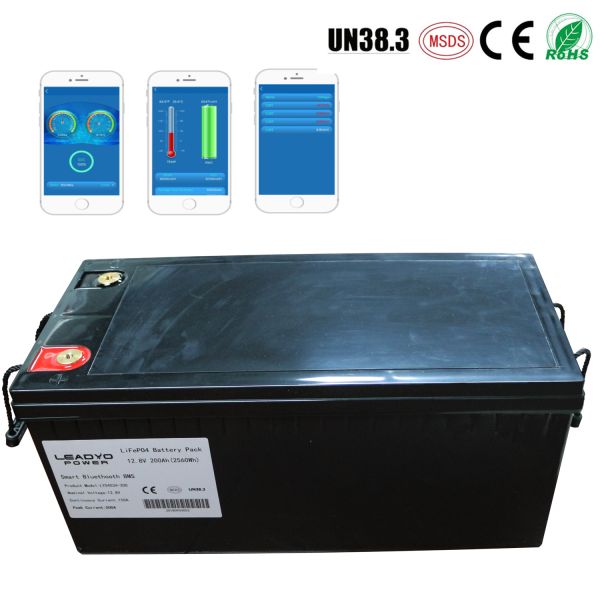 Умная батарея лития Lifepo4 BMS 200A 12V с беспроводным Bluetooth