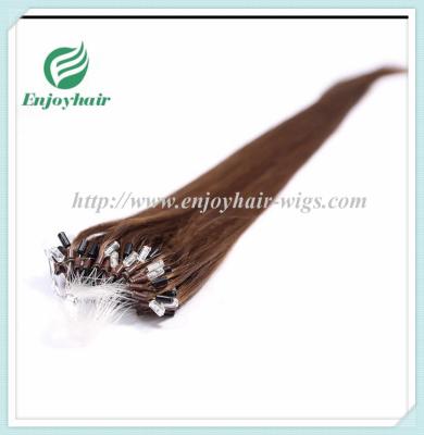 Micro ring loop hair extensions 16-26L brazilian remy hair 8# color hair