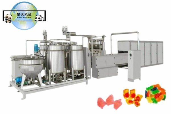 SS304 300KG/H 150KG/H Медленные конфеты Машины для производства гумового медведя Машины для обработки гумового желе медведя