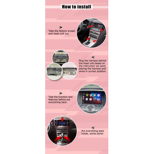 HD сенсорный экран с несколькими пальцами carplay android автоматическое обновление для Infiniti QX60 JX35 2013-2016 IT06