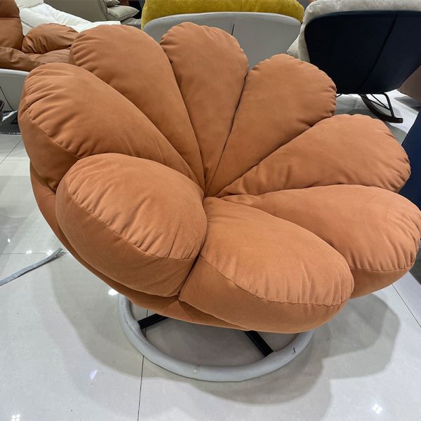 Creative Flower Shaped Modern Eco-Friendly Accent Sofa Chair Bedroom Balcony Dining Lazy Leisure Rotating Recliner Lounge Single