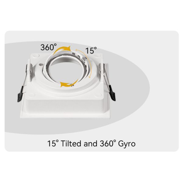 Commercial Adjustable Anti-Glare GU10 Recessed Spotlight Downlight Frame