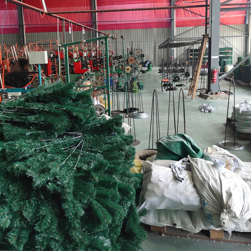 Mini Modern Fabric Outdoor Decorated Christmas Tree