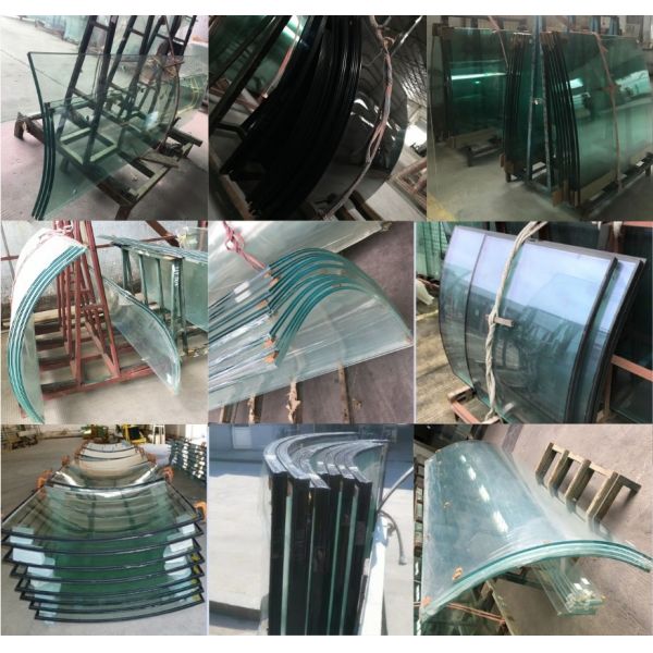 Vidrio laminado templado de 8+8mm 16mm 88.4 17.52mm por pie cuadrado con agujeros perforados