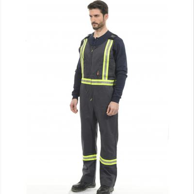 macacões do babador de 210-350gsm 9 CAL Flame Retardant Coverall Workwear franco com fita reflexiva