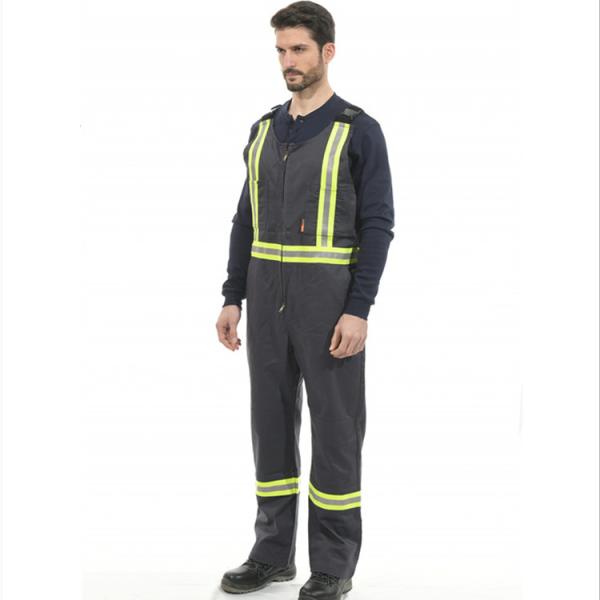 Arc Flash Flame Resistant Workwear 100% Cotton Industrial Fire Retardant Bib Overalls
