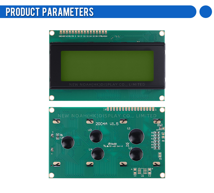 European Yellow Green Film 2004A Equipped With LED Backlight And Built-In Character LCD Module
