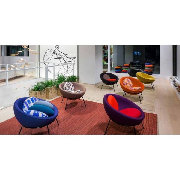 Modern bowl chair Nordic leather sofa egg chair shell living room ball leisure lounge chair