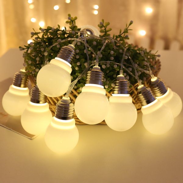 Battery LED string light Outdoor Warm White Fairy Lights Garland G50 Bulbs Garden Patio Wedding Christmas Decoration Lighting