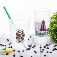 copo bebendo descartável da injeção de 500ml PP com logotipo impresso