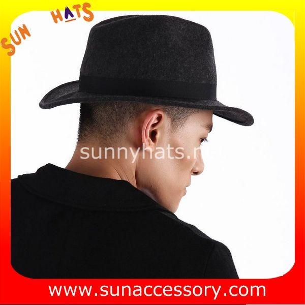 0070371 Sun Accessory customized  winter wool felt fashion style fedora  hats  ,men hats and caps wholesaling